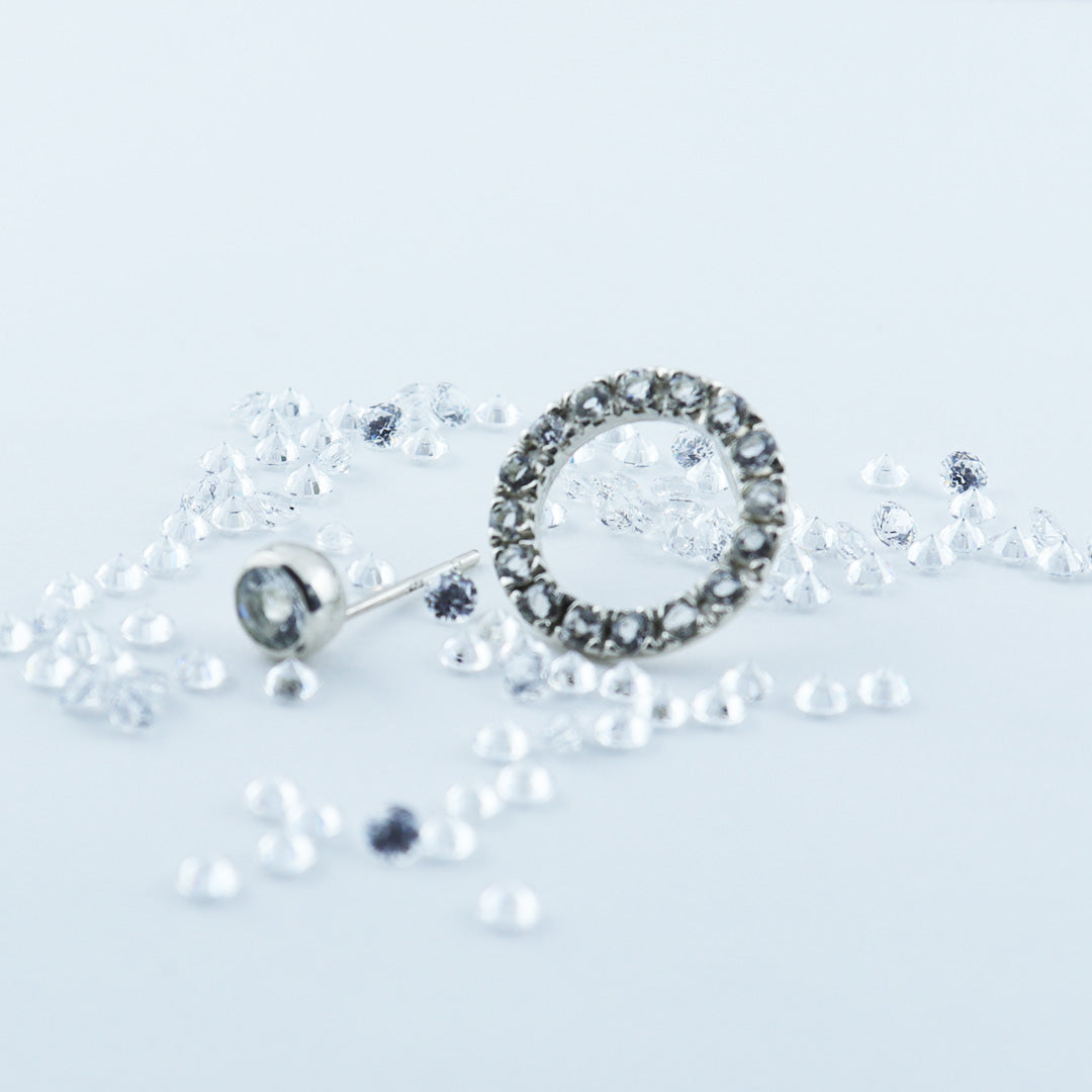 Star ring earrings /Pt900