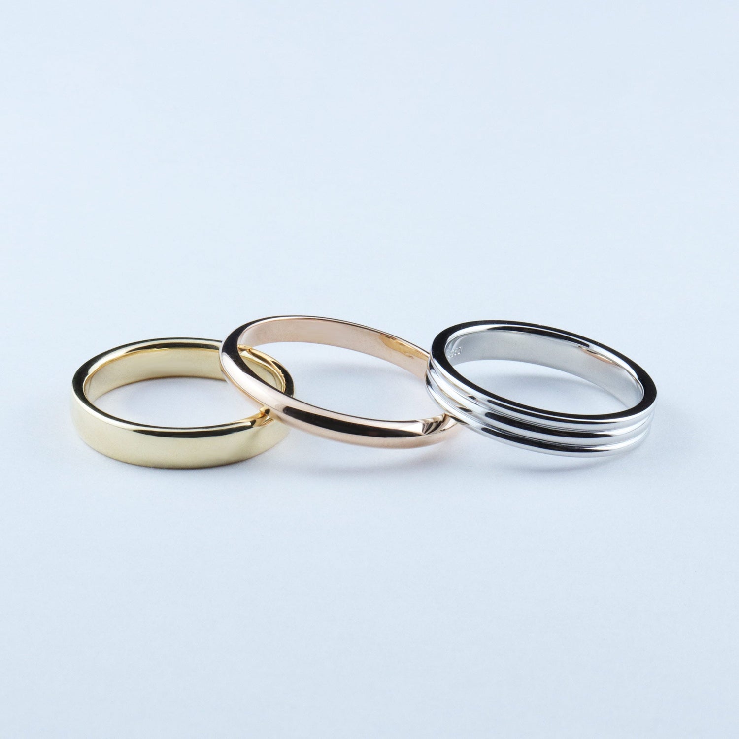 promise ring-yellow gold-pink gold-platinum 