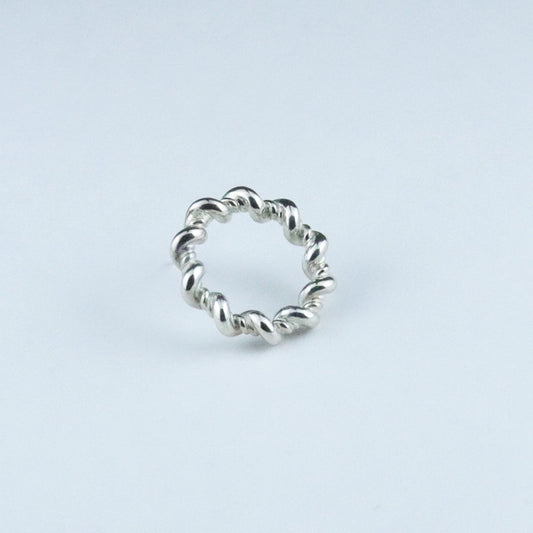 Shimenawa earrings /  Sterling silver