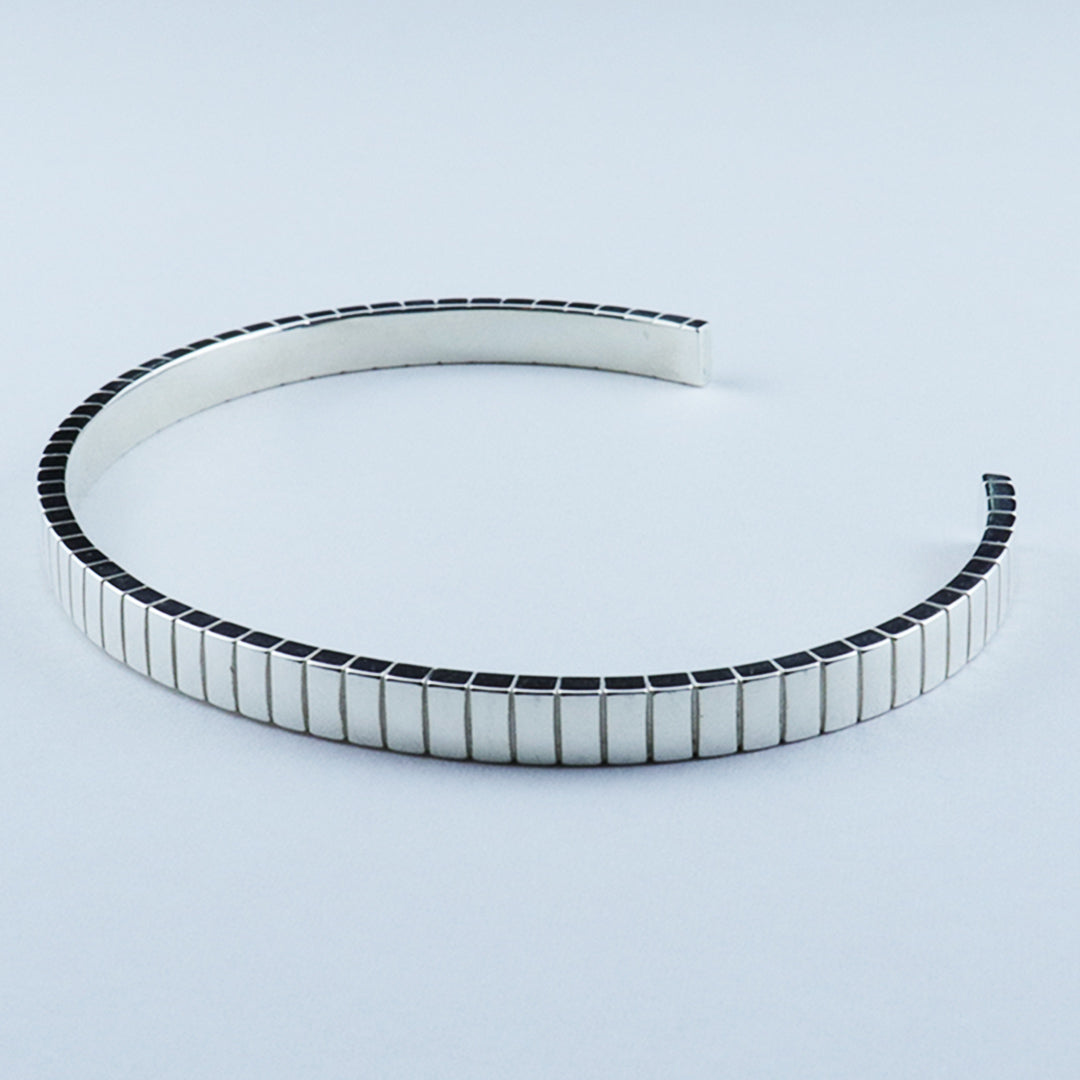 Steps bangle /  Sterling silver
