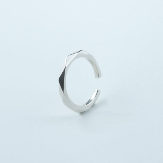 Rhombus ear cuff /  Sterling silver